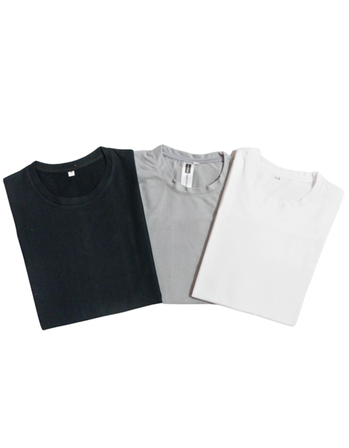 Black White & Grey Tshirt Combo (Pack of 3)(SizeM)(Colormulticolor)